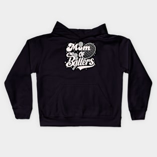 Mom Of Ballers"Funny Tennis" tennis racket and ball"Game" Mothers Day Kids Hoodie
